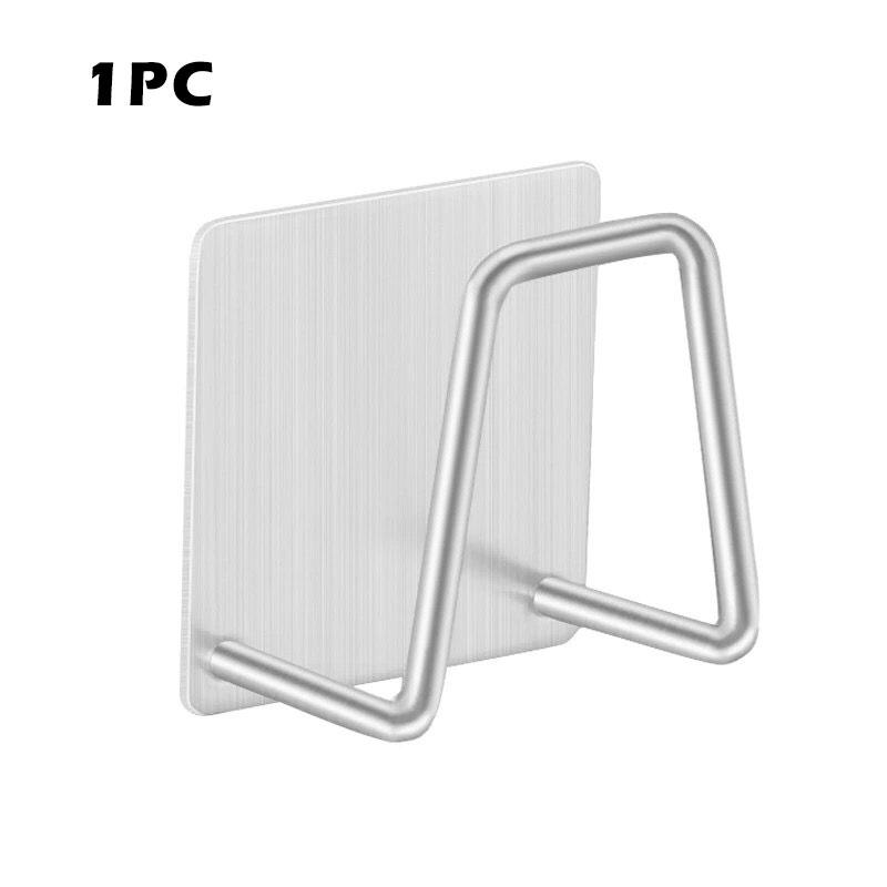 

Держатель для кухонных губок, самоклеящиеся губки для раковины, сушилка для слива, держатель для хранения из нержавеющей стали, аксессуары для кухонной мойки 1PC серебряный