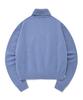 COVERNAT WOMAN Crop C Logo Turtleneck Knit Blue