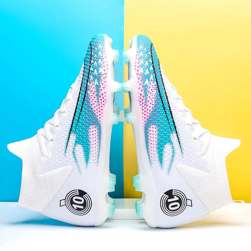 Unisex Fashion Outdoor High-Top Sport Fußballschuhe Leder Fußballschuhe für Kinder