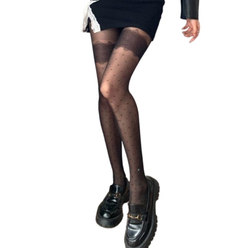 Women's Patterned Tights,High Waist Pantyhose,Control Top Tights Pantyhose Sheer Nylon Stockings