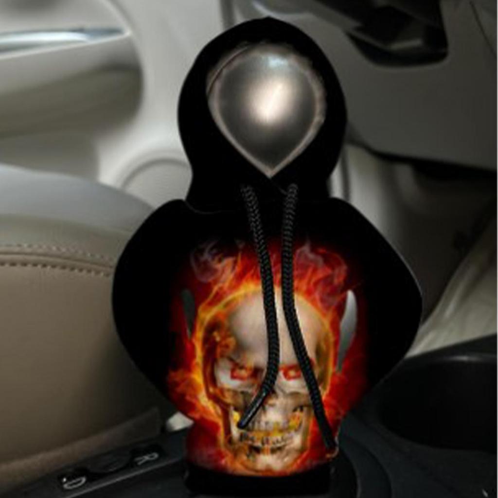 Gearshift Hoodie Creative Funny Skull-Themed Cover Shift Knob Hoodie For Fun Lifestyle Personal Hobby Daily Fashion Home Driving
