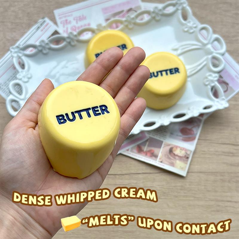Butter Pudding Food-Grade Silicone Taba Squishy, Office Stress Relief Creamy Soft Handmade Squeeze Toy, Christmas Halloween Gift
