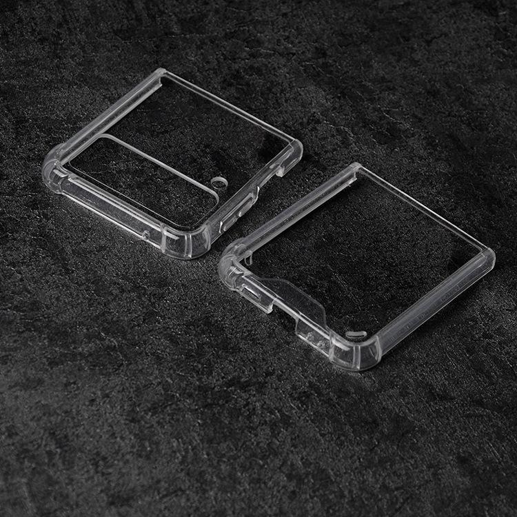 Eine transparente 2-in-1 TPU Vier-Ecken Anti-Drop PC Faltbildschirm Flip5 Hülle Geeignet für Samsung ZFlip6 Handyhüllen