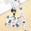 Horizontal Cute Cartoon Push Pull Card Covers Bus Card Sleeve Game Cards Case Credit Card Holder Lanyard Work Permit Holder