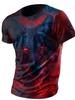 Flame Animal модная мужская футболка с 3D принтом футболка для уличного спорта уличная футболка черная рубашка с круглым вырезом летняя весенняя одежда одежда