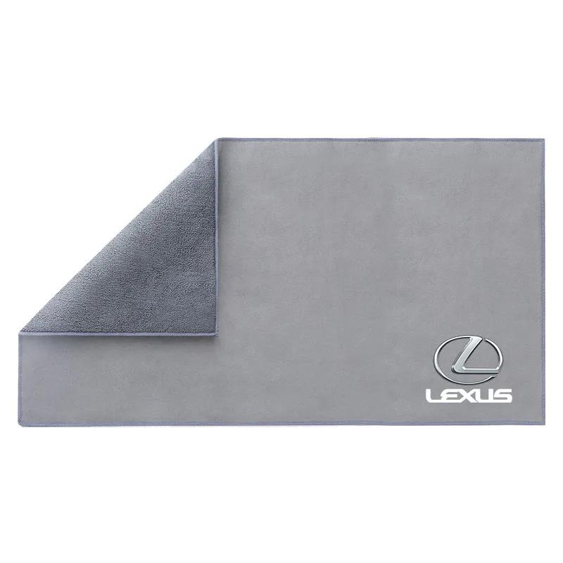 2026 Hot Interior Stickers Car Logo Suede Clean Leather Cloth Motorcycle Washing Towel For Lexus ES300 RX330 RX300 GS300 IS250 I