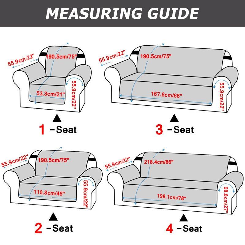 Waterproof Sofa Cover 1/2/3/4 Seater Anti-Slip Couch Slipcover Pet Dog Mats Kids Furniture Protector Covers Washable Room Decor
