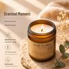 Luxury Long-lasting Soy Wax Candle - High-end Glass, Indoor Aroma, Perfect for Bedroom Decor & Gifts