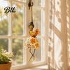 Dynamic Window Hanging Dancing Lady Ornament for Home Decor, Elegant Art Sculpture, Graceful Silhouette Creative Pendant Indoor Outdoor Porch
