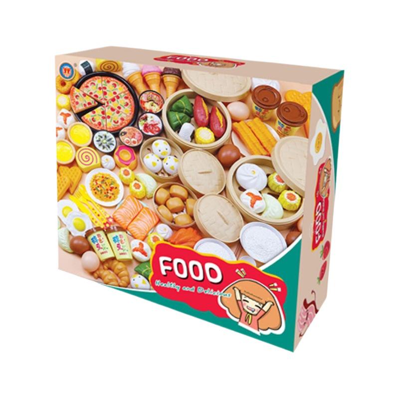 Kids Kitchen Play Set: Steamer, Hamburger, Pizza, and Simulated Food Toys