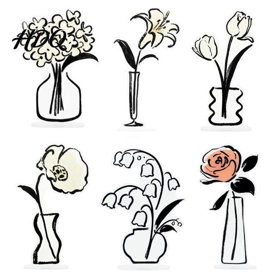 Invisible Clip Slot Holder Desk Memo Holder Acrylic Flower Vase Photo Display