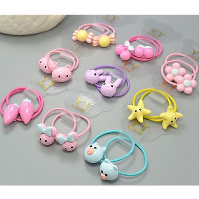 2PCS Mixed Cartoon Design Resin Hair Clip Accessories For Girls Babies 1 Set