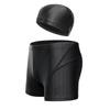 Men's Shark Skin Waterproof Swimming Trunks with Cap - Plus Size Available