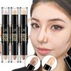YiYe Contouring Stick Highlighter + Shading 2in1, 01#natural color + dark brown, 1 piece, single item