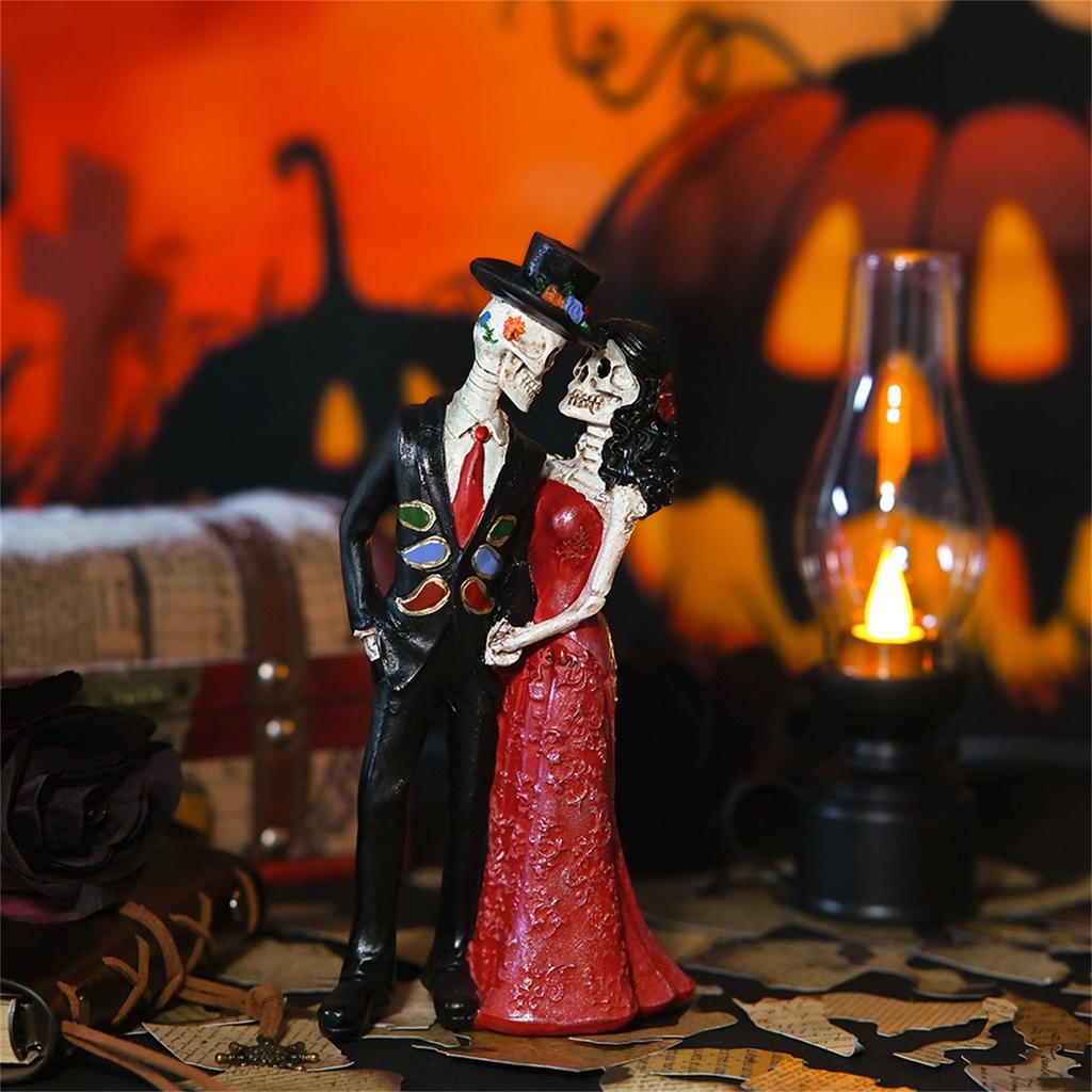 Halloween Skeleton Couple Ornaments Creative Desktop Private Room Party Gathering Atmosphere Decoration Skeleton Ornaments