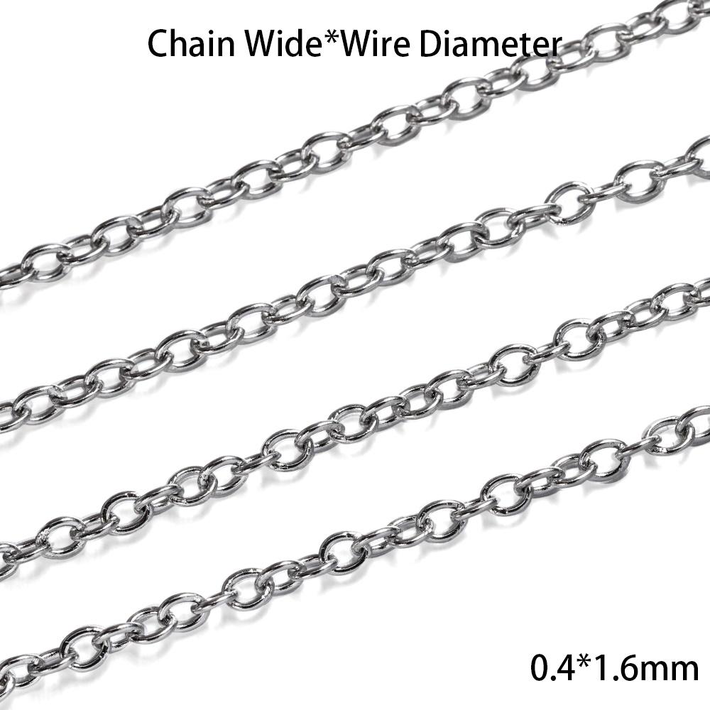 5Meters Never Fade Stainless Steel Multi Styles Necklace Chains for DIY Bracelet Chain Jewelry Making Findings Accessories
