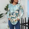 T-skjorter For kvinner Høst Uformelle Langermede skjorter Genser Vintage grafisk trykk Topp Genser Valentinsdag