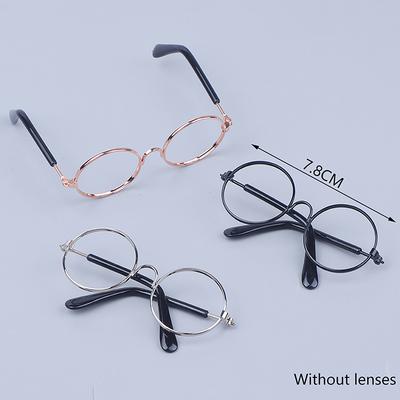 Diy Doll Dressing Accessories High Quality 20Cm Exo Dolls Glasses 3 Color Round Frame Lensless Eyewear Toy Miniature Eyeglasses