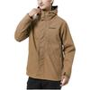 Columbia Solid Color Brand Logo Embroidered Hooded Zip Jacket Men jackets Khaki WE0399-257