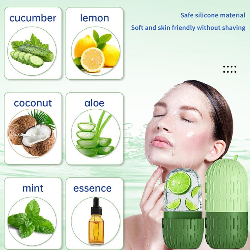 §Ice Face Roller Ice Cube Beauty Massage Silicone Ice Mold For Eye Puffiness Ice Facial Roller Shrink Pores Multifunctional Mold