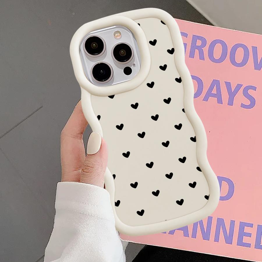 

Cartoon Flower Love Heart Soft Phone Cover Case for iPhone 14 12 15 Plus 13 16 Pro Max 17 Air XR 11 8 iPhone 14 Plus