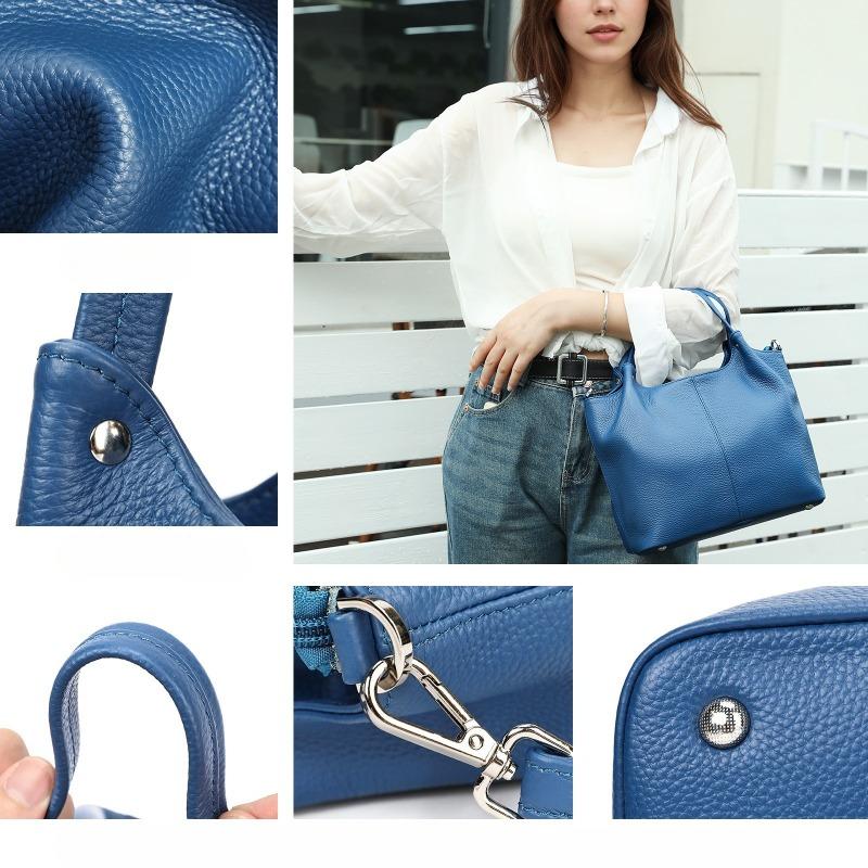 Large-capacity Single-shoulder Bag, Fashionable and Versatile Genuine Leather Tote Bag, Multi-pocket Handbag, Crossbody Bag