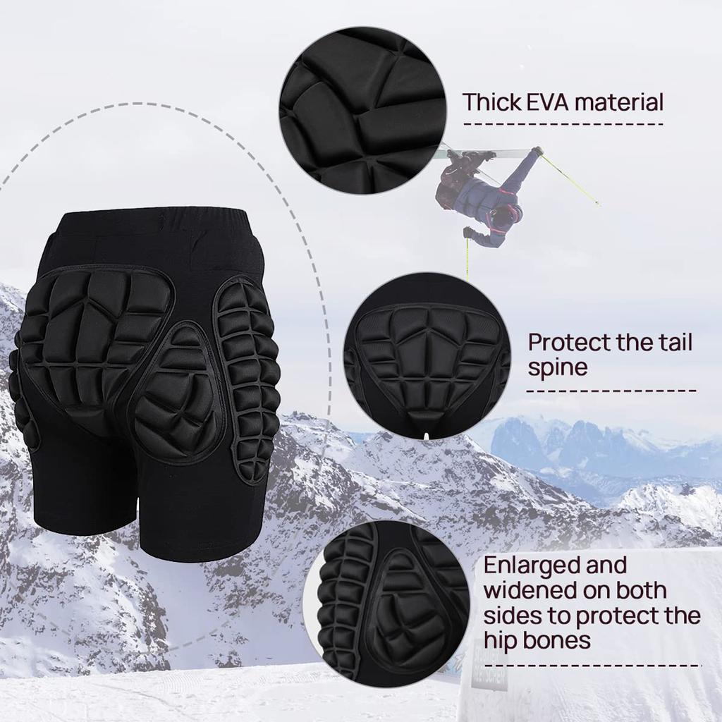 Children And Adults Ski Shorts Snowboard Padded Protective Protection Impact Hip Body Safety