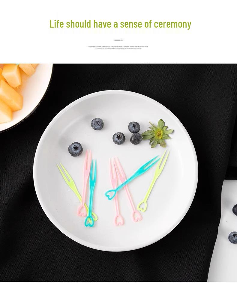 Individually Wrapped Disposable High-End Clear Plastic Fruit & Dessert Forks