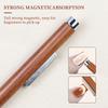 3 IN 1 Manicure Sandalwood Double-End Magnet Phototherapy Pen Ultra-thin Brush Cat Eye Polish Gel Special Tool For Nail Salon