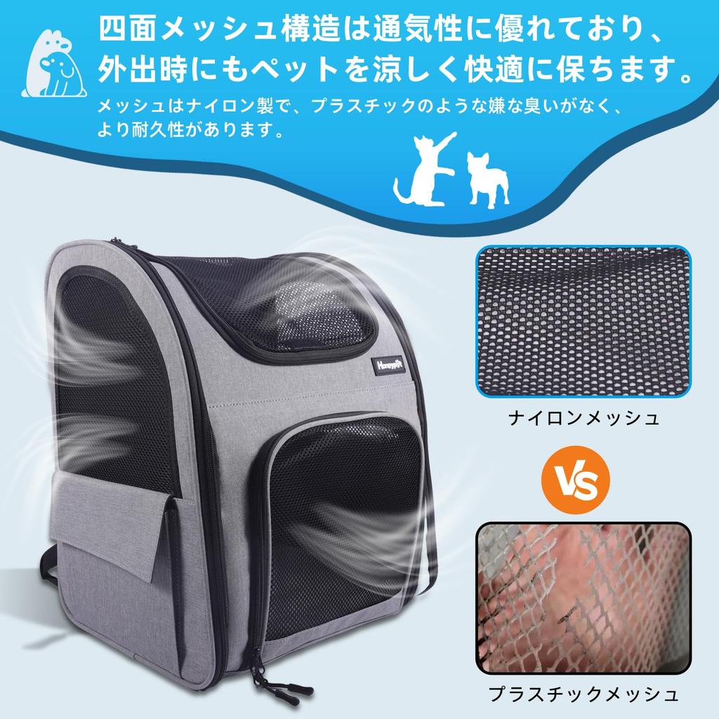 Honeypet Pet Cat Dog Carrier 8kg Weight Foldable with Suitable for and Small Hospital Train Disaster and Outdoor Use Carrier, Bag, Backpack, Capacity,