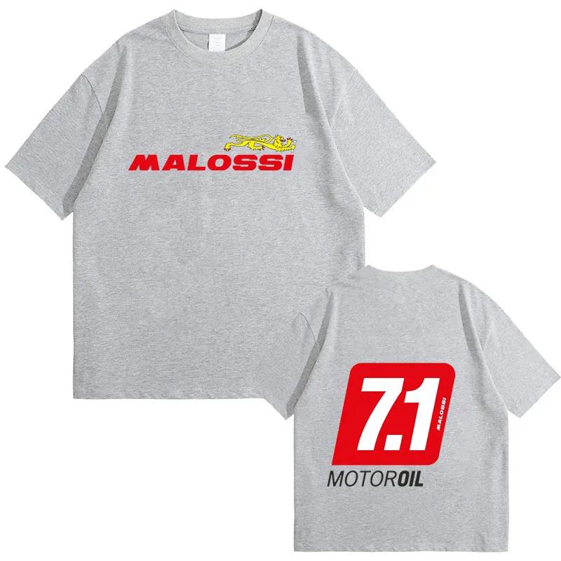 Malossi Theme TShrit Men Women Short Sleeve Print Unisex Streetwear Hip Hop Style Summer Fashion Hip Hop Tops Clothes Male