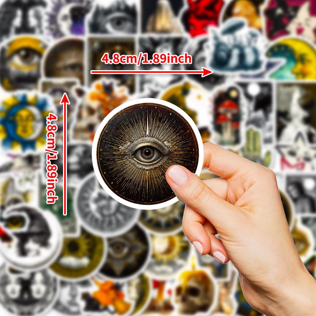 56 Mysterious Universe Sun And Moon Tonghui Retro Creative Stickers Water Cup Notebook Waterproof Stickers