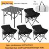 Portable Outdoor Folding Table & Chair Set for BBQs – Includes 1 Roll-up Table & 4 Chairs