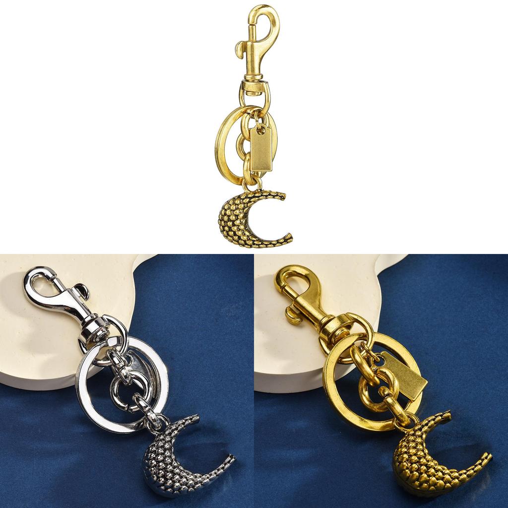 Metal Snake Pattern Keychain With Letters For Fashionable Bag Accessories