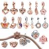 Classic Copper Rose Gold Shell Planet Butterfly Snowflake Charm Fit Diy Bracelet Necklace Women'S Jewelry Gifts