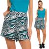 Women's Short Summer Shorts SHORTS Elastic Waist Viscose MORAJ S Patt2
