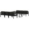 7 Piece Garden Lounge Set with Cushions Aluminum Anthracite