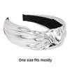 Synthetic Leather Travel Headband Shiny Lady Hairband Fashion Knot Head Hoop  For Women Girls
