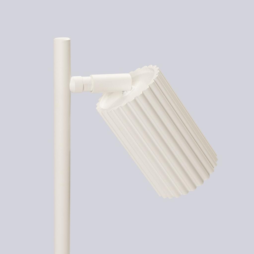 Lampka Biurkowa Nowoczesna Beżowa Ruchomy Karbowany Reflektorek Włącznik 1Xgu10 10W Karbon Sollux Lighting