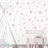 1pc Painted Pink Grey Stars DIY Wall Stickers Removable Vinyl Wall Decals for Kids room Girls Bedroom Decor Wall Decoration