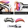 HD Mirror Ski Goggles Double Layers UV400 Anti-fog Snow Snowboard Ski Mask Glasses