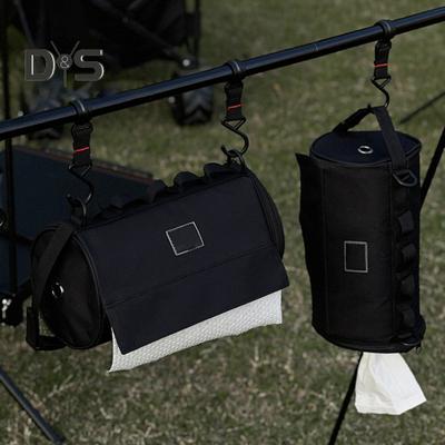 Outdoor Roll Paper Bag Heavy Duty Large Capacity Portable Camping Hiking Climbing Multi-functional Toilet Paper Roll Holder Dispenser Hanging