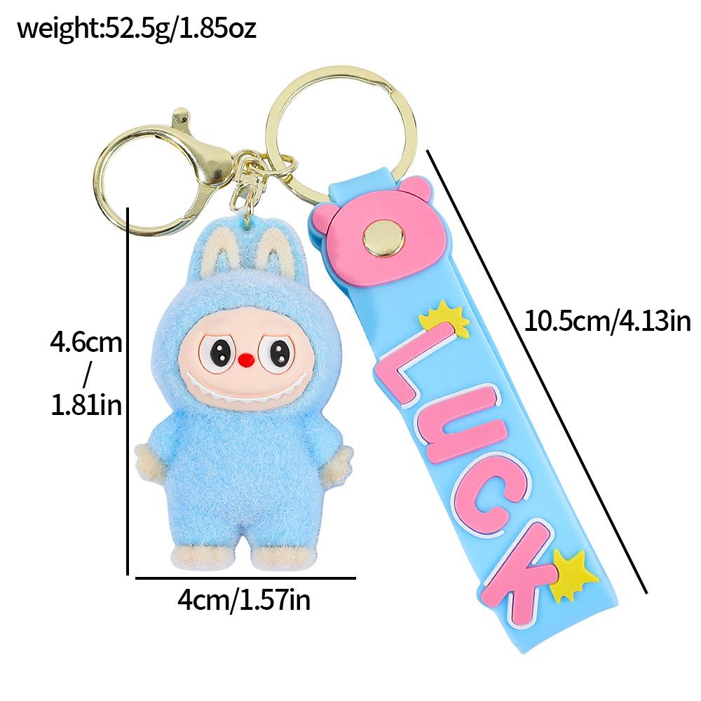 Labu Cloth Keychain 1PCS Plush Toys Cartoon Bucktooth Boy Boy Schoolbag Pendant Car Key Chain Small Gifts