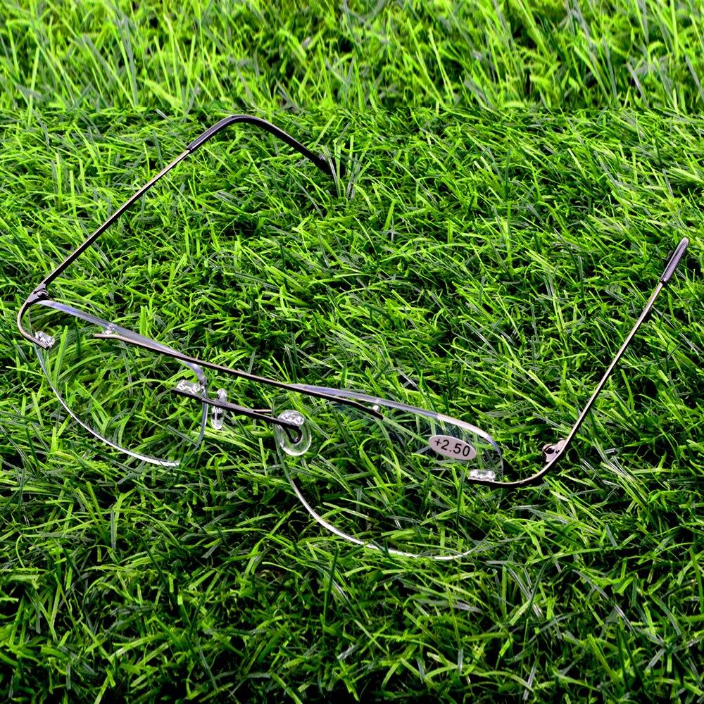 Men Women Aviation Rimless Antireflective Frameless Progressive Multifocal Limited Reading Glasses +1 To +4