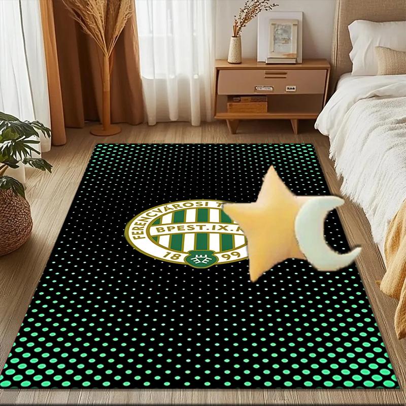 Ferencvaros TC Football Club Rug Game Carpet, Floor Mat for Bedroom Living Room Entryway Rug, Home Decor Idea Gift for Christmas Birthday