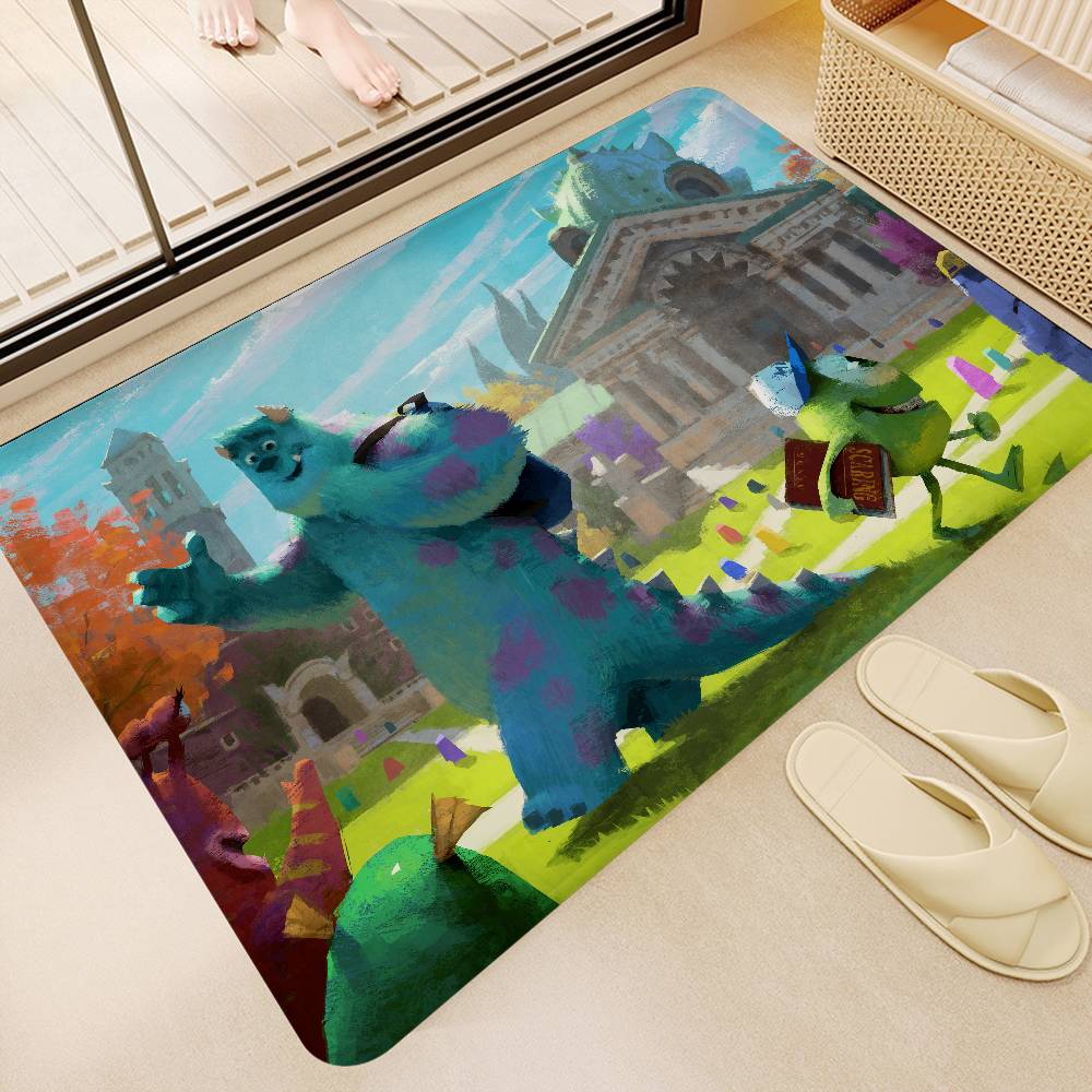 Animated Movie M-Monsters-Inc Door Mat Washable Non-Slip Living Room Sofa Chairs Area Mat Kitchen Doormat Area Rug