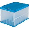 Trusco Nakayama (TRUSCO) Slim Folding Container 50L Locking Lid Transparent TR-C50B-TM Storage Case Box