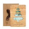 Wooden Christmas Tree Decoration Family Christmas Decor Traditional Blessings Engraved Money Tree Board Double-sided for Money