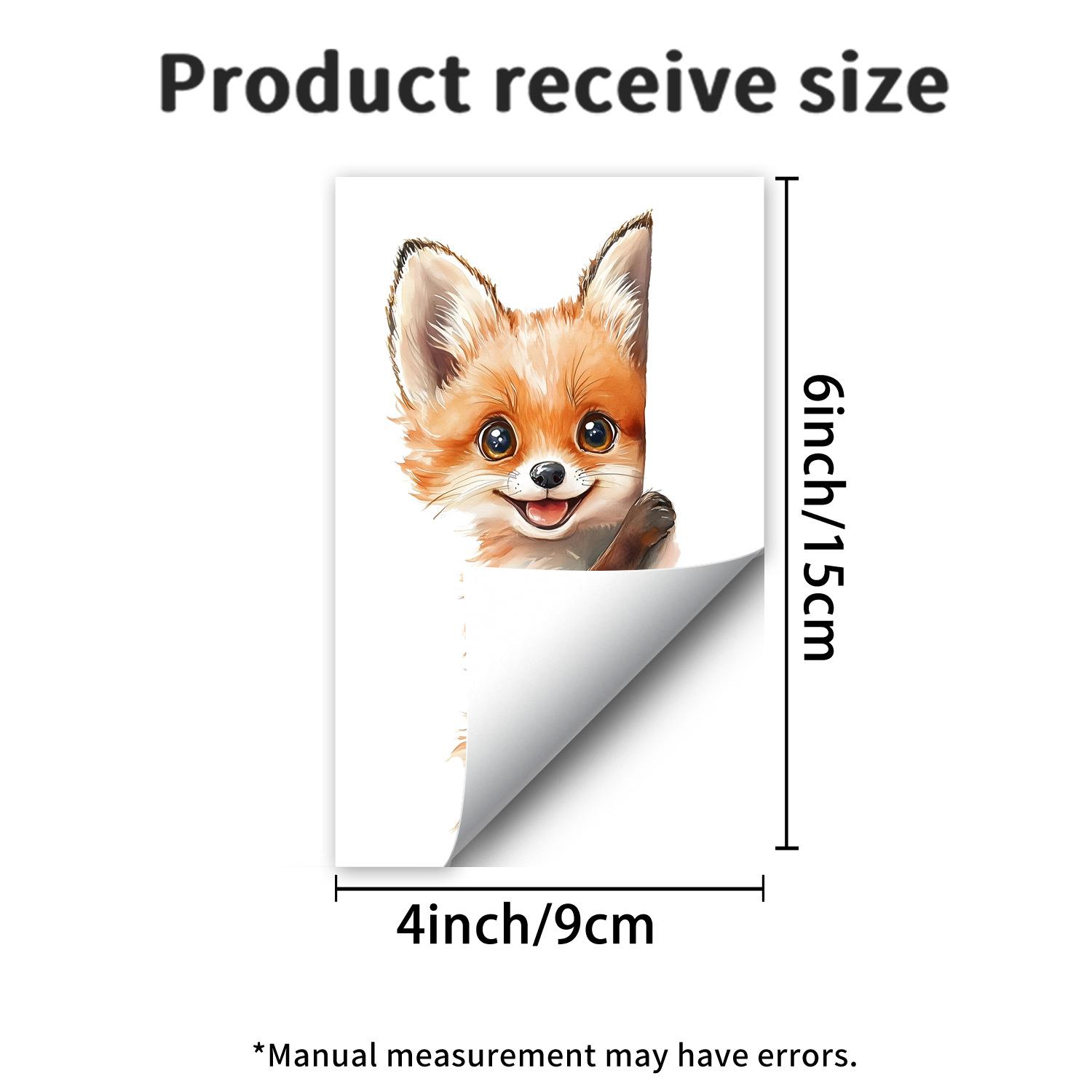 Милый мультяшный лис Гостиная Спальня Самоклеящаяся наклейка