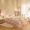 Princess Ruffle Duvet Cover Set Bed Skirt Pillowcase Four Seasons 4pc Beddin Quilt Cover Sheet Double Bed Queen King